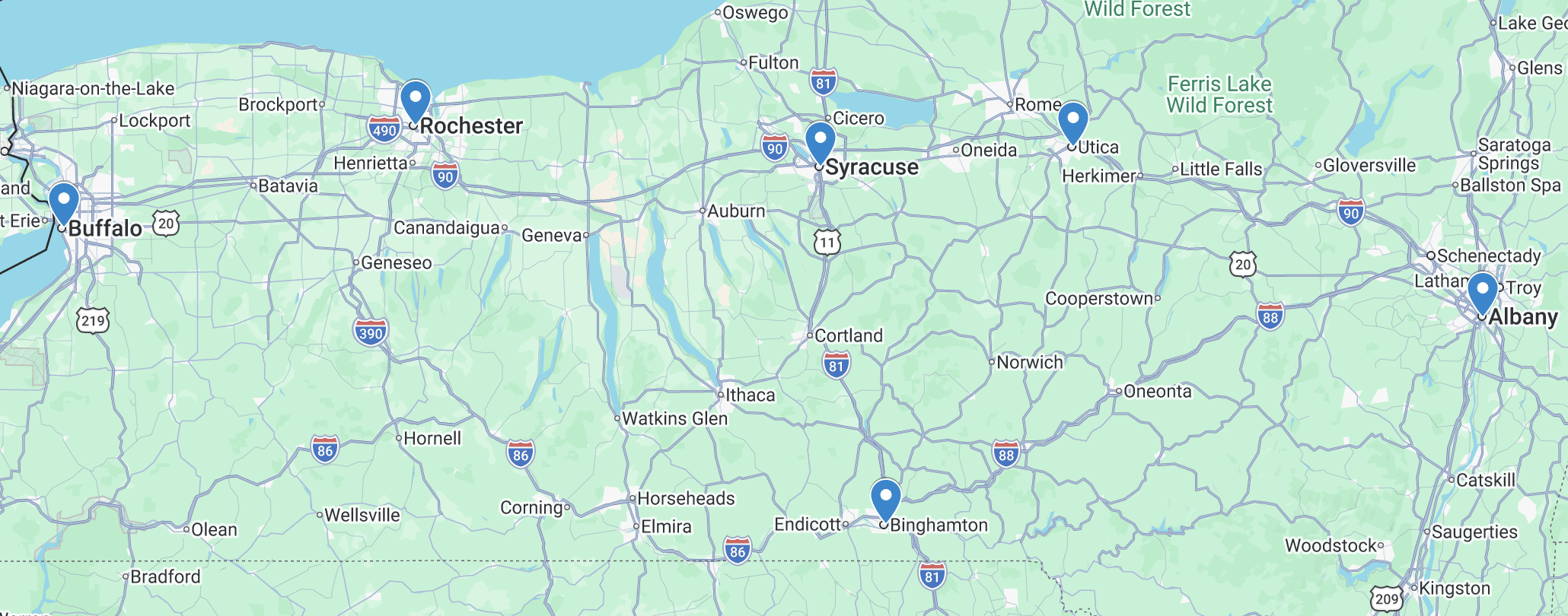PBS Supply Co. Service Area Map